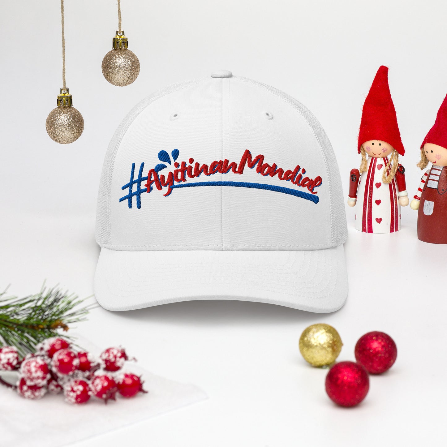 Haitian culture embroidered cap Ayitinanmondial collection