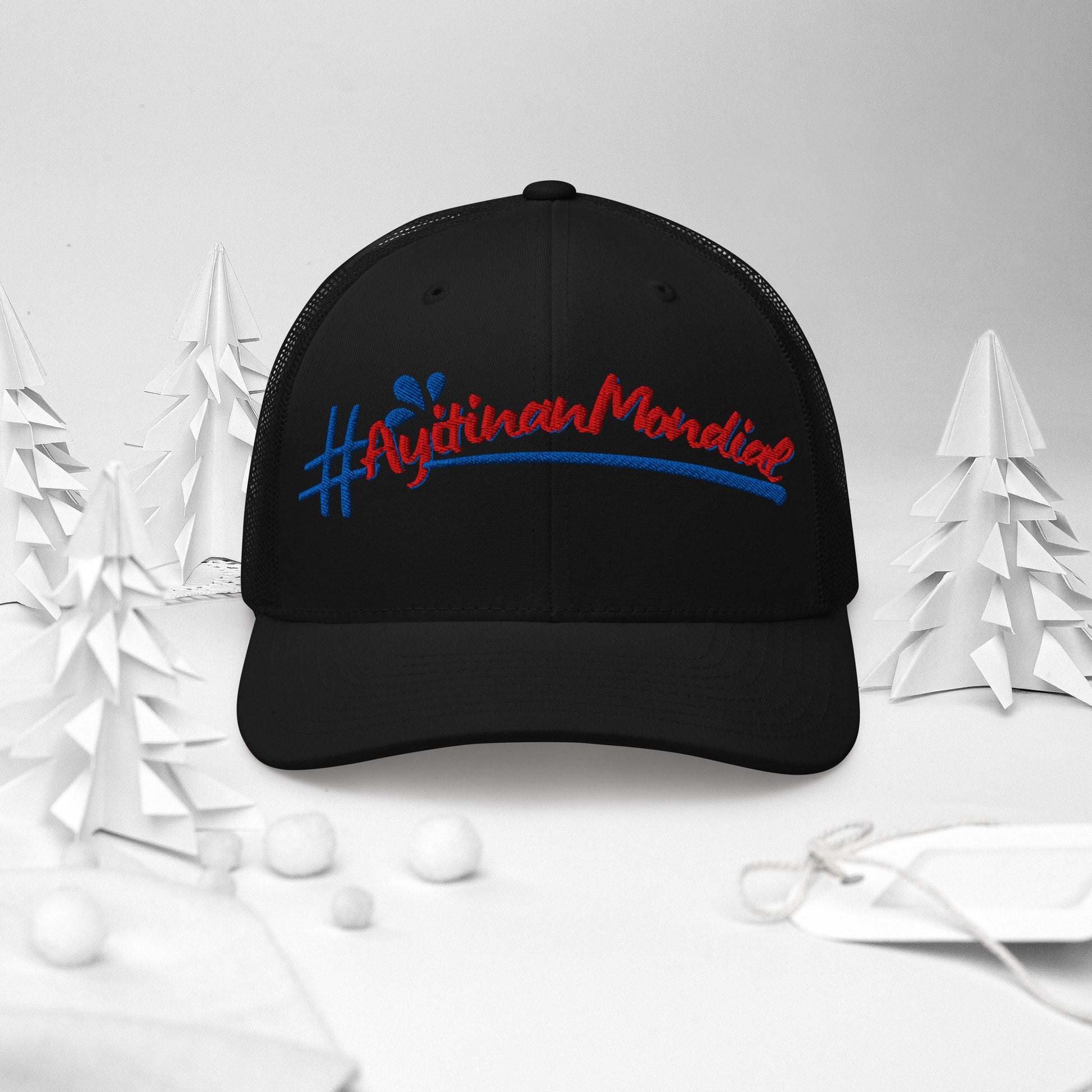 Haitian culture embroidered cap Ayitinanmondial collection