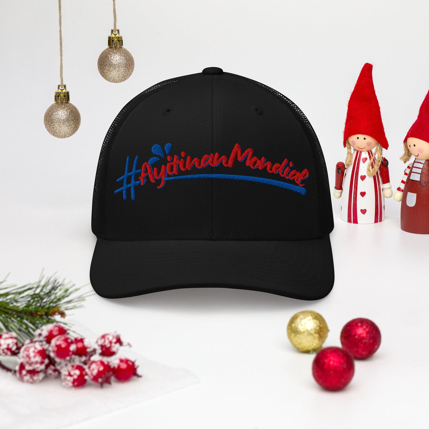 Haitian culture embroidered cap Ayitinanmondial collection