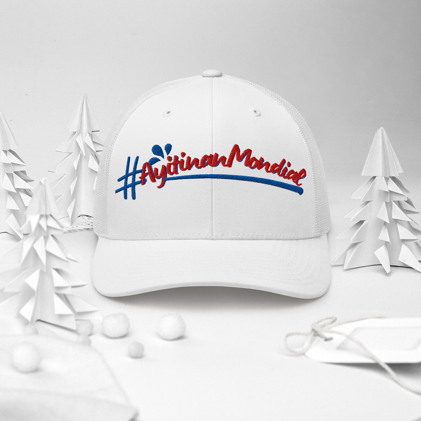 Haitian culture embroidered cap Ayitinanmondial collection