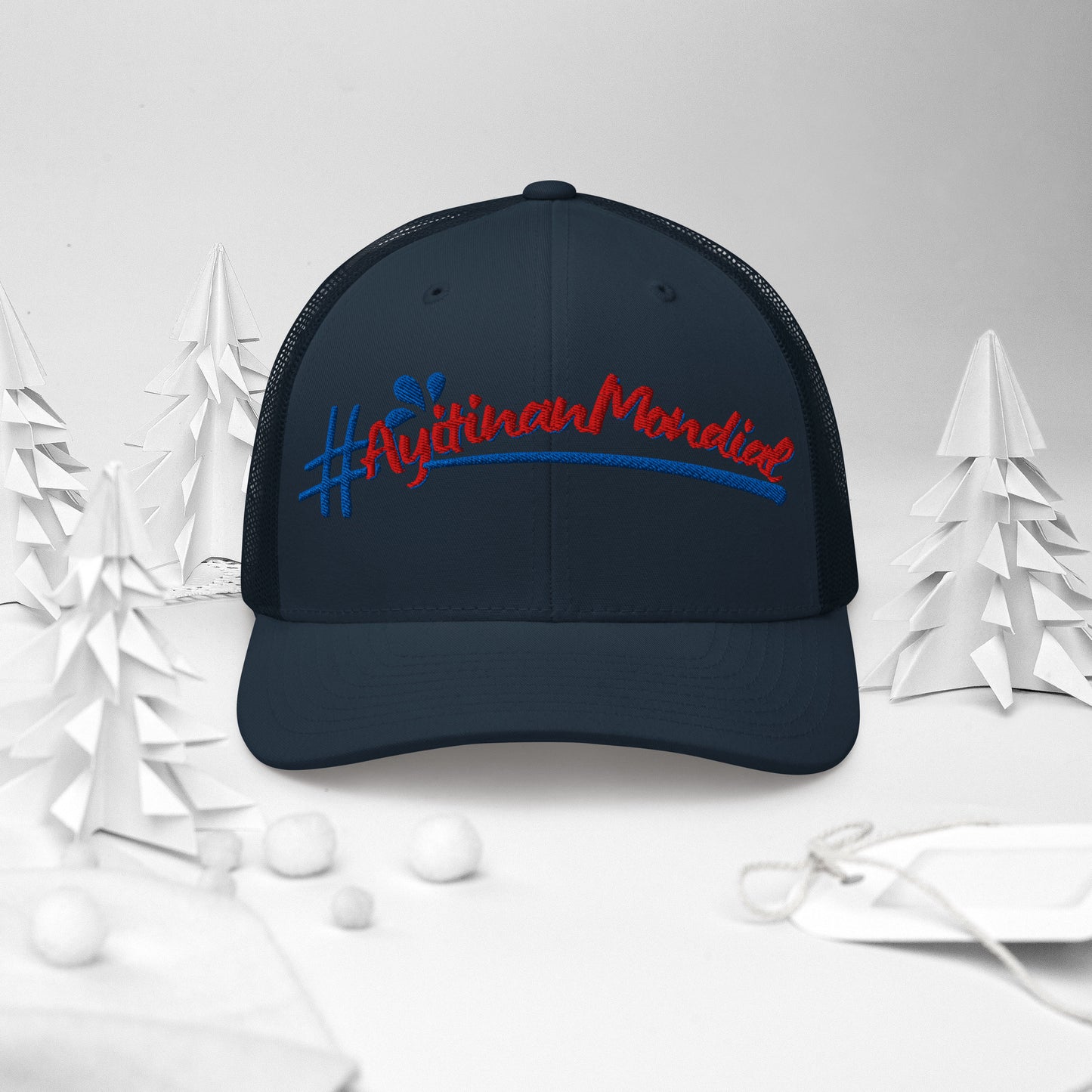 Haitian culture embroidered cap Ayitinanmondial collection