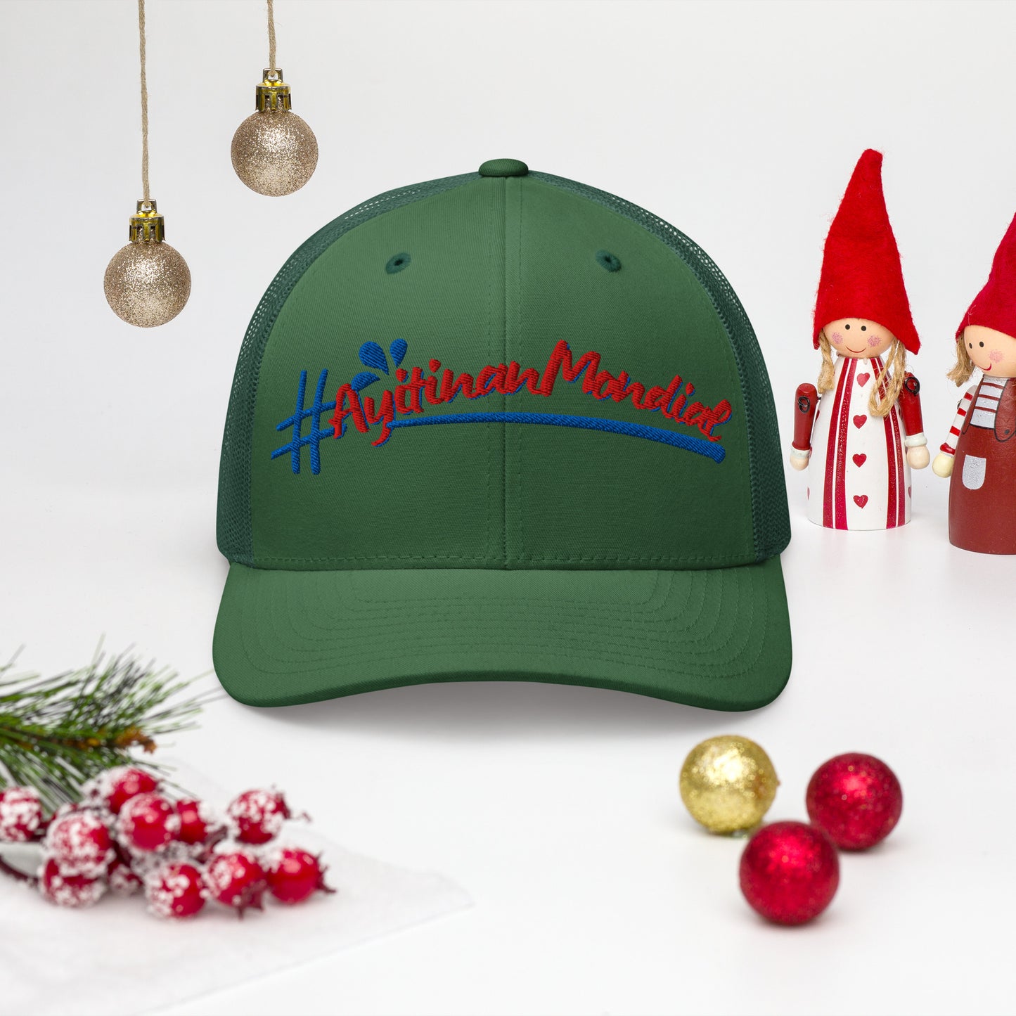 Haitian culture embroidered cap Ayitinanmondial collection