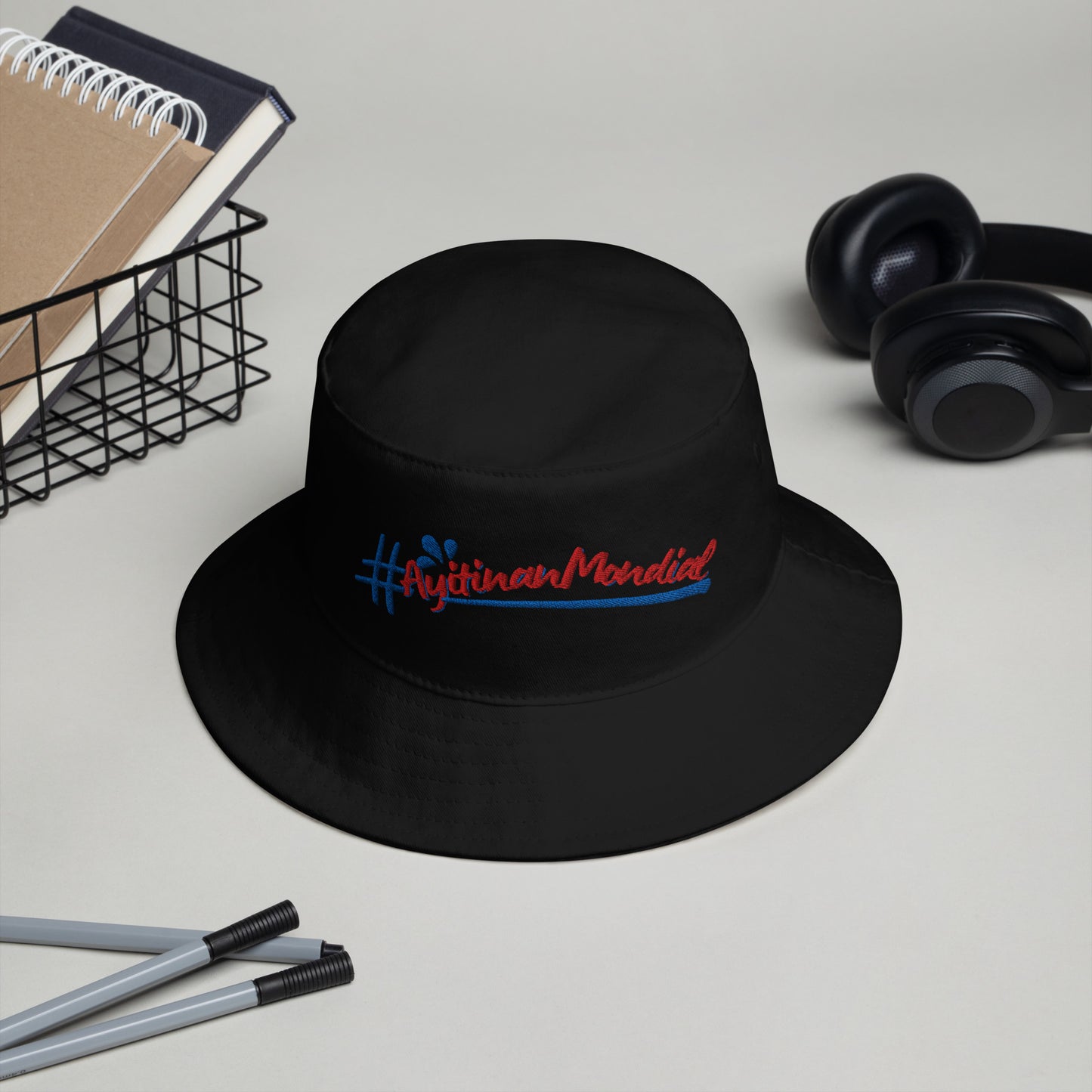 Ayiti Nan Mondial bucket hat SakpaseFest Haitian pride”