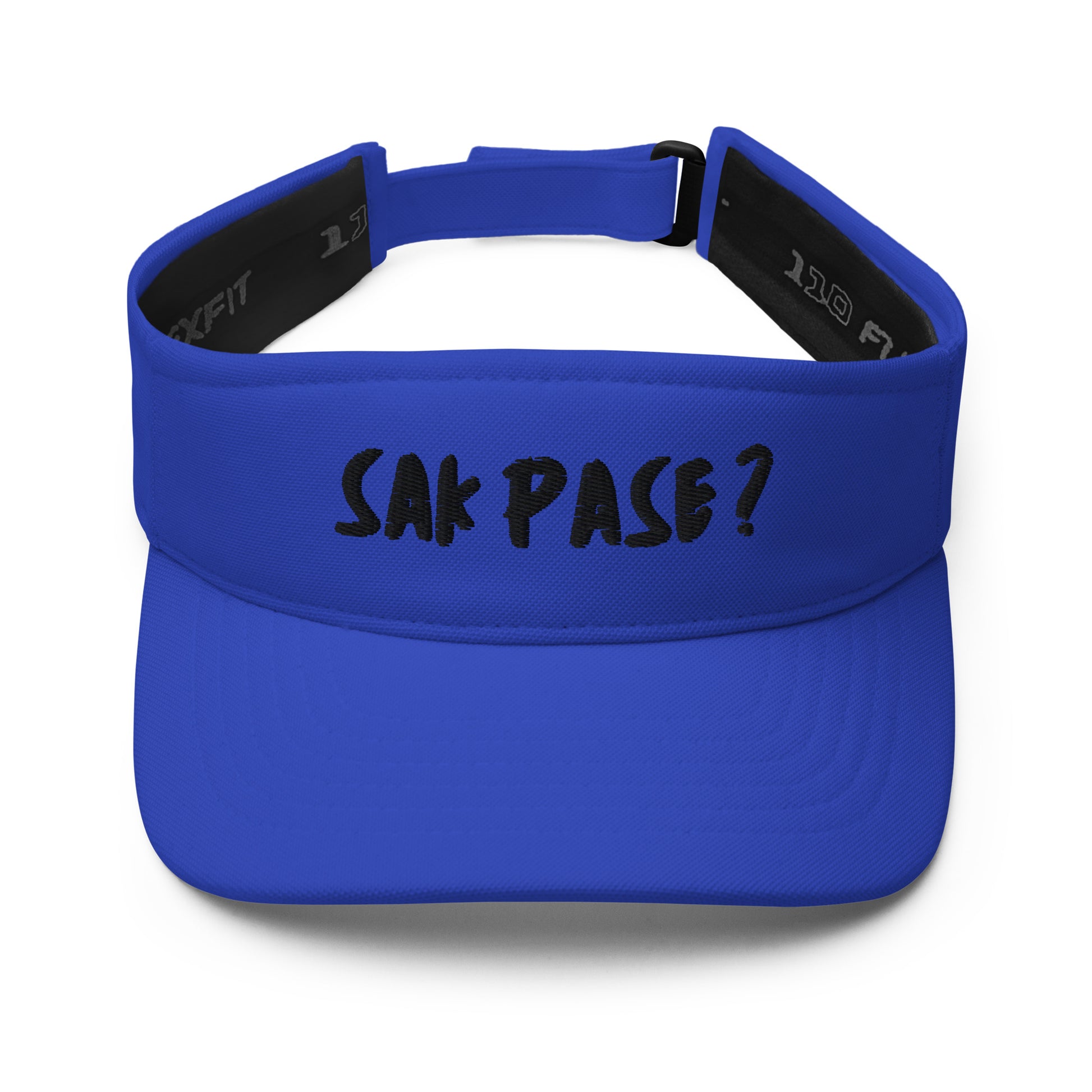 Haitian style visor cap with Sakpase embroidery
