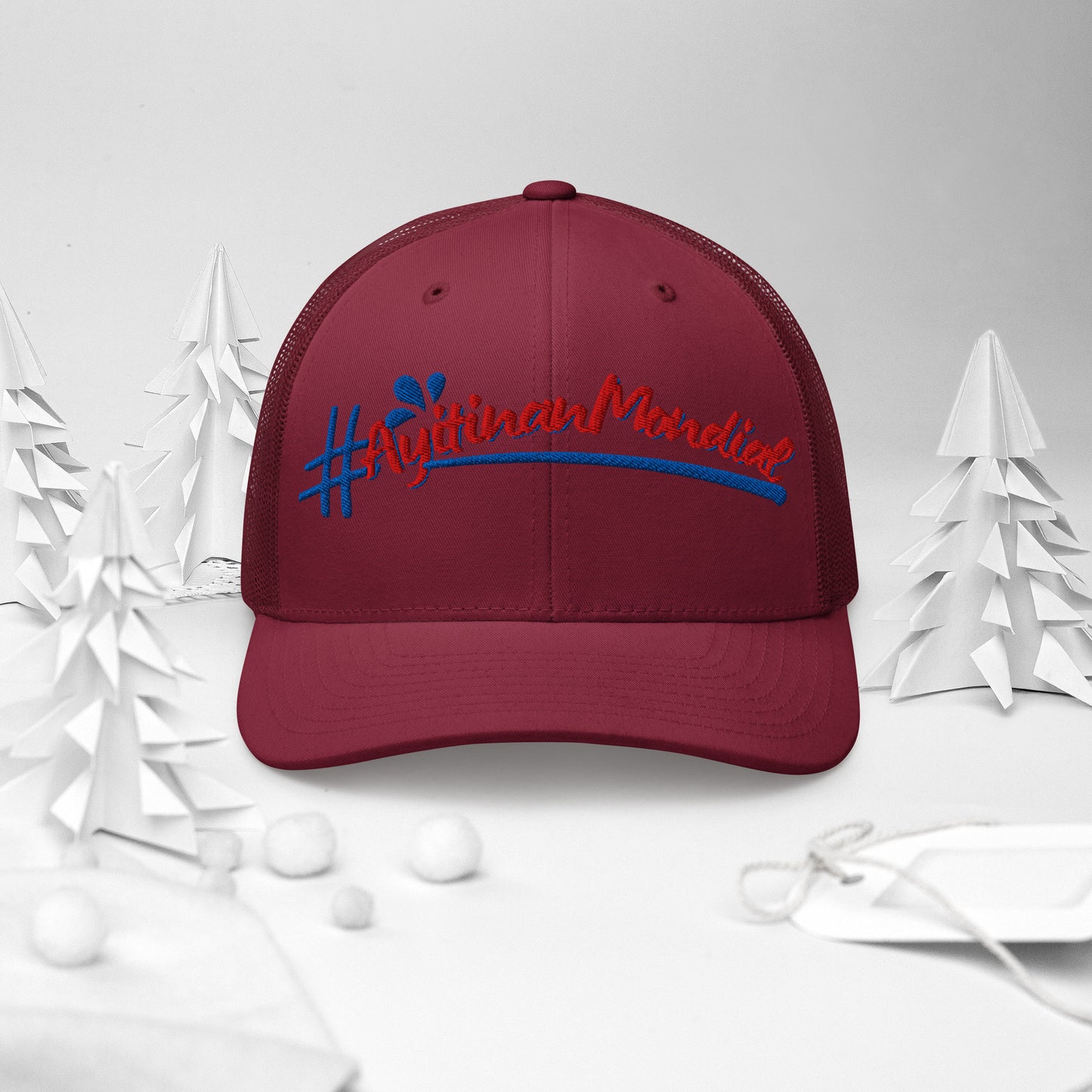 Haitian culture embroidered cap Ayitinanmondial collection
